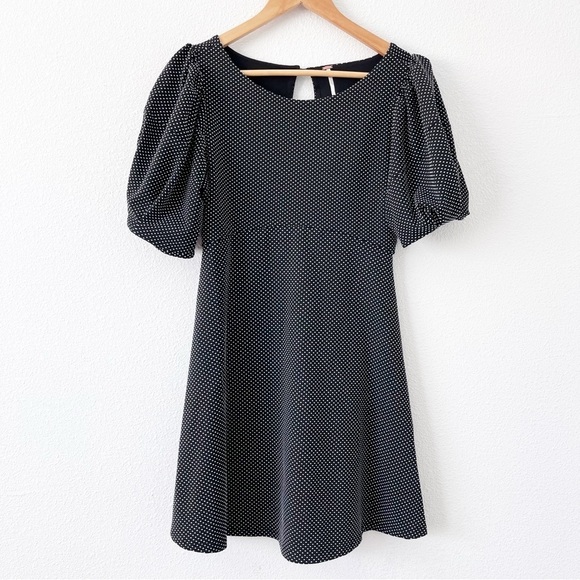 Free People Penelope Black Polka Dot Mini Dress - Picture 3 of 10